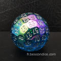 Placage de bantal 100 Dice, dés de jeu D100, Solide polyédrique 100 Dice Dice de 45 mm de diamètre (1,8 pouce)